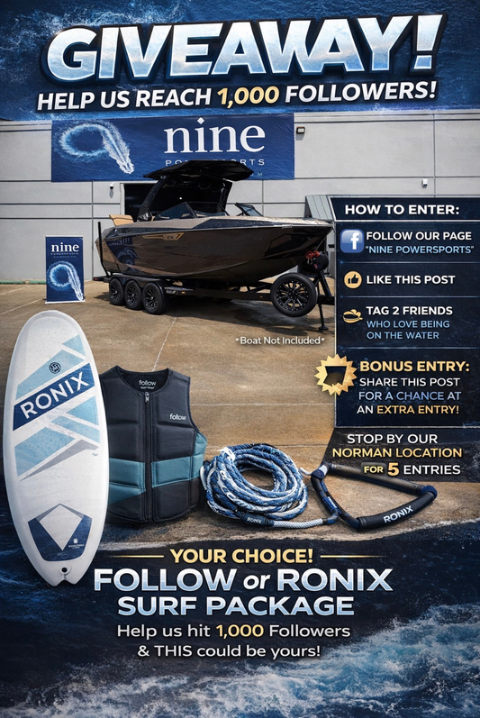 Win a Ronix or Follow Surf Package! New Surf Shop at Nine Marina
